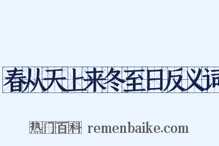 春从天上来冬至日反义词是什么意思的图片